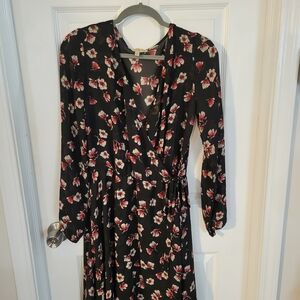 Elegant Floral Long Sleeve Dress